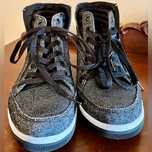 US Polo Assn Gray Side Zip High Top Sneakers Size 8